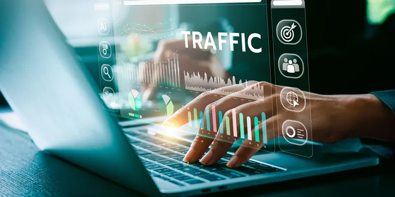 Website performance and traffic dashboard